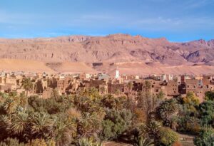 Dades Morocco, mountains and palm grove